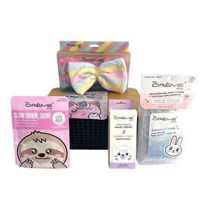 Crème Shop Spa Gift Bundle with Bamboo Bin Masks Bath Crystals Hand Cream